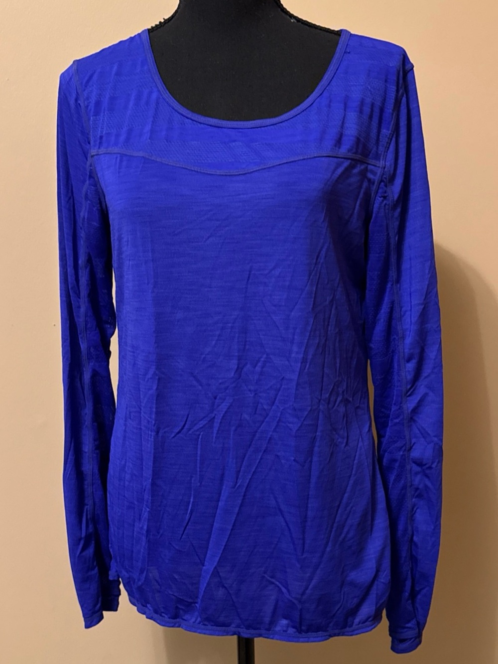 Athleta Women's Long Sleeve Scoop Neck Top - Royal Blue